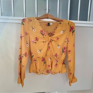 Yellow Floral Blouse